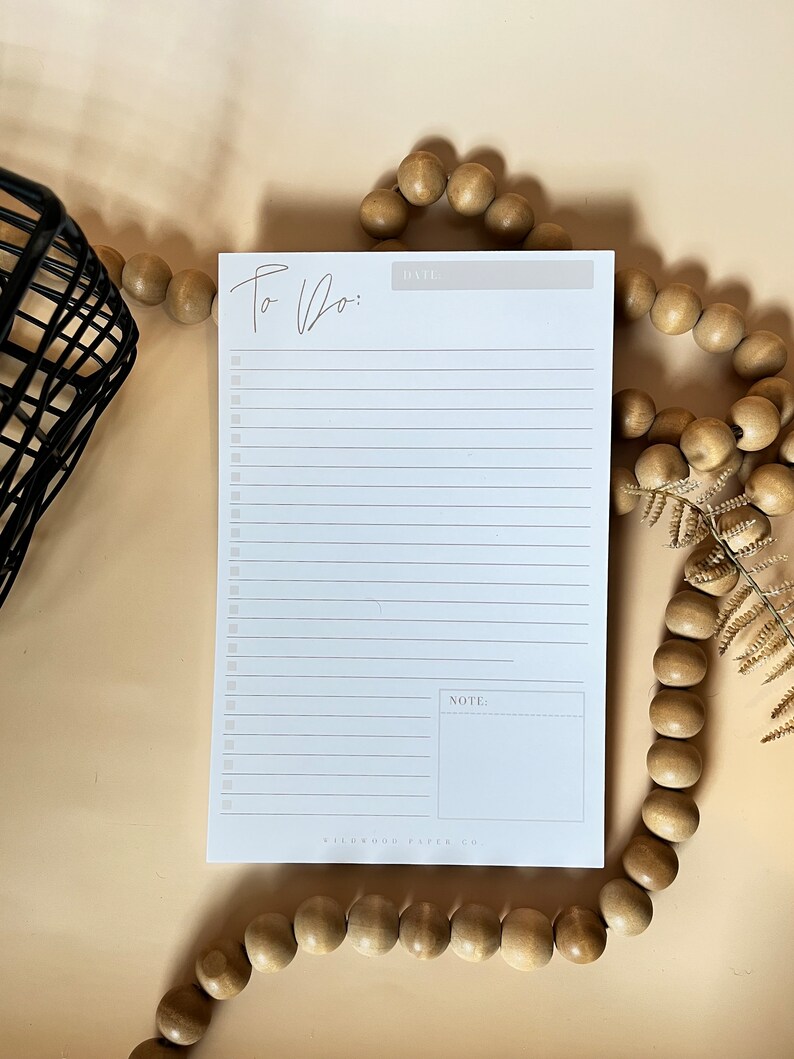 Minimalist to Do Notepad: Daily Planner With Date & Notes - Etsy