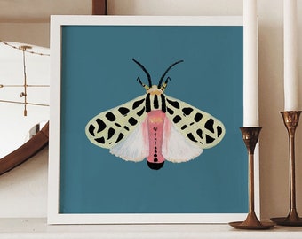 Tiger Moth Painting. Signed Art Print