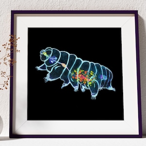 Tardigrade Painting, Water Bear. Signed Art Print