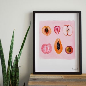 Sliced Feminine Fruit. Signed Art Print image 3
