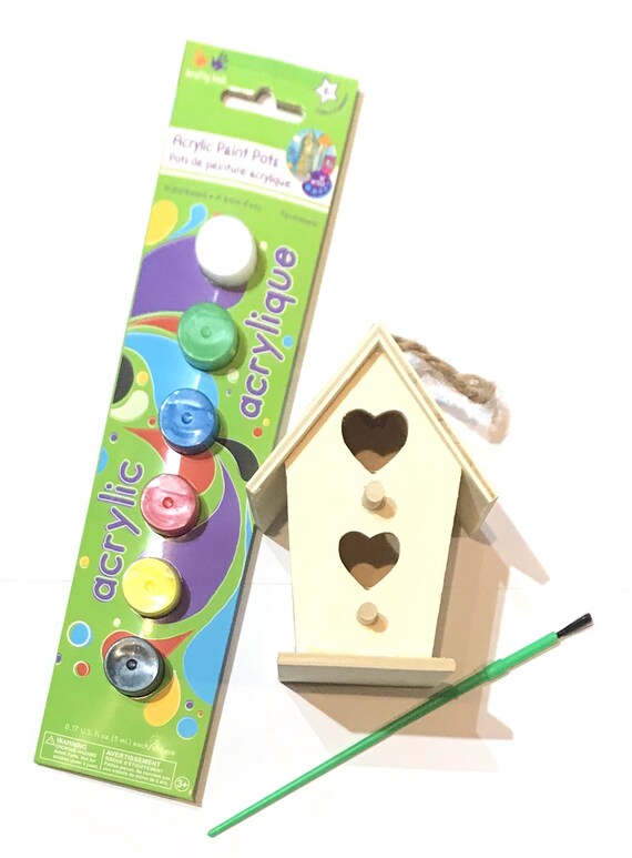 Bird House Painting Kit / DIY Birdhouse Kit / Kids Craft Kit Etsy