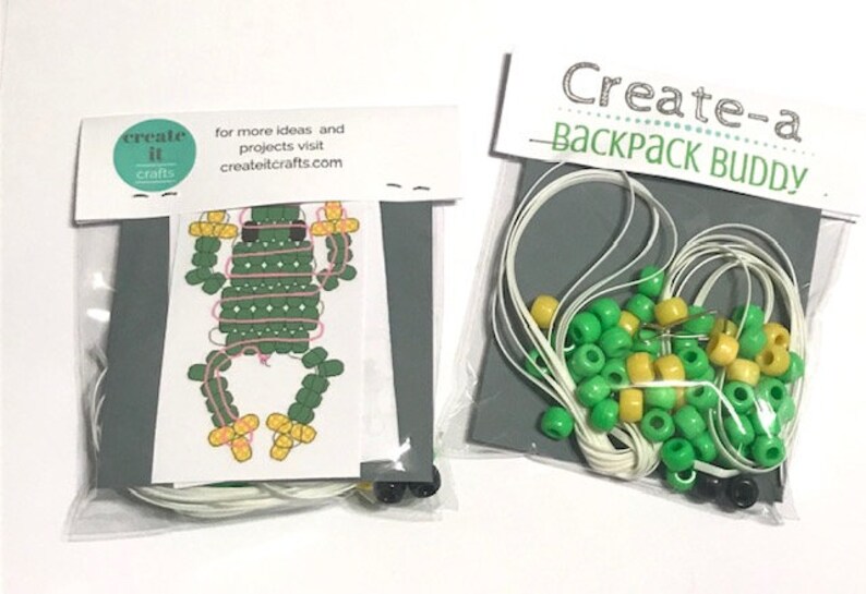 FROG / Backpack Buddies / DIY Keychains / Pony Bead Crafts Etsy