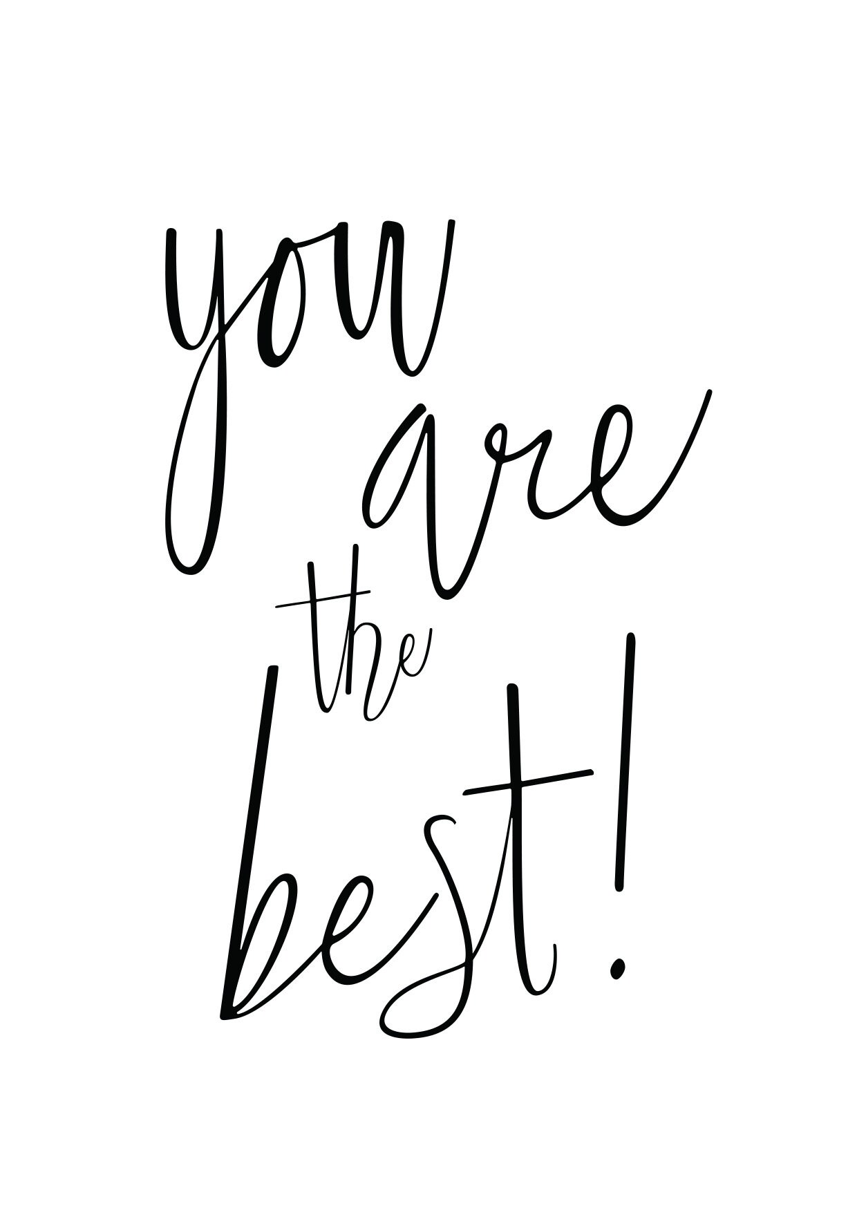 PRINTABLE Card You Are the Best Print Downloadable Print - Etsy UK