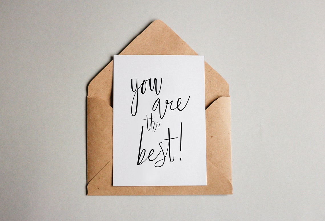PRINTABLE Card You Are the Best Print Downloadable Print - Etsy UK