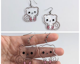 Pendientes de ardilla hechos a mano set dulce Lolita harajuku pastel goth cuentas perlas 80s kpop kawaii Fairy key Envío gratis EE. UU. *