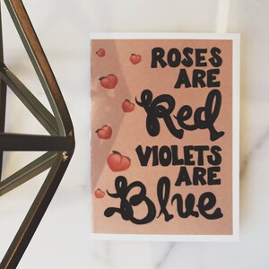 Rosen sind rot Veilchen sind blau Erwachsenen Humor-Valentinstag-Karte