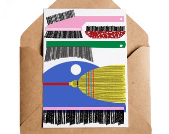 Brush Collector Card, A6 | Hardware Shop Graphic Design Utility Pattern