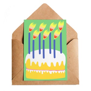 Birthday Favourites Bundle of 6 Card Bundle Illustrated Greeting Cards Set Card Pack Happy Birthday Cake image 4