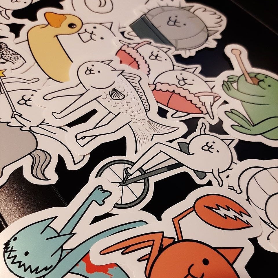 The Battle Cats Stickers | Waterproof | UV Resistant | Individual ...