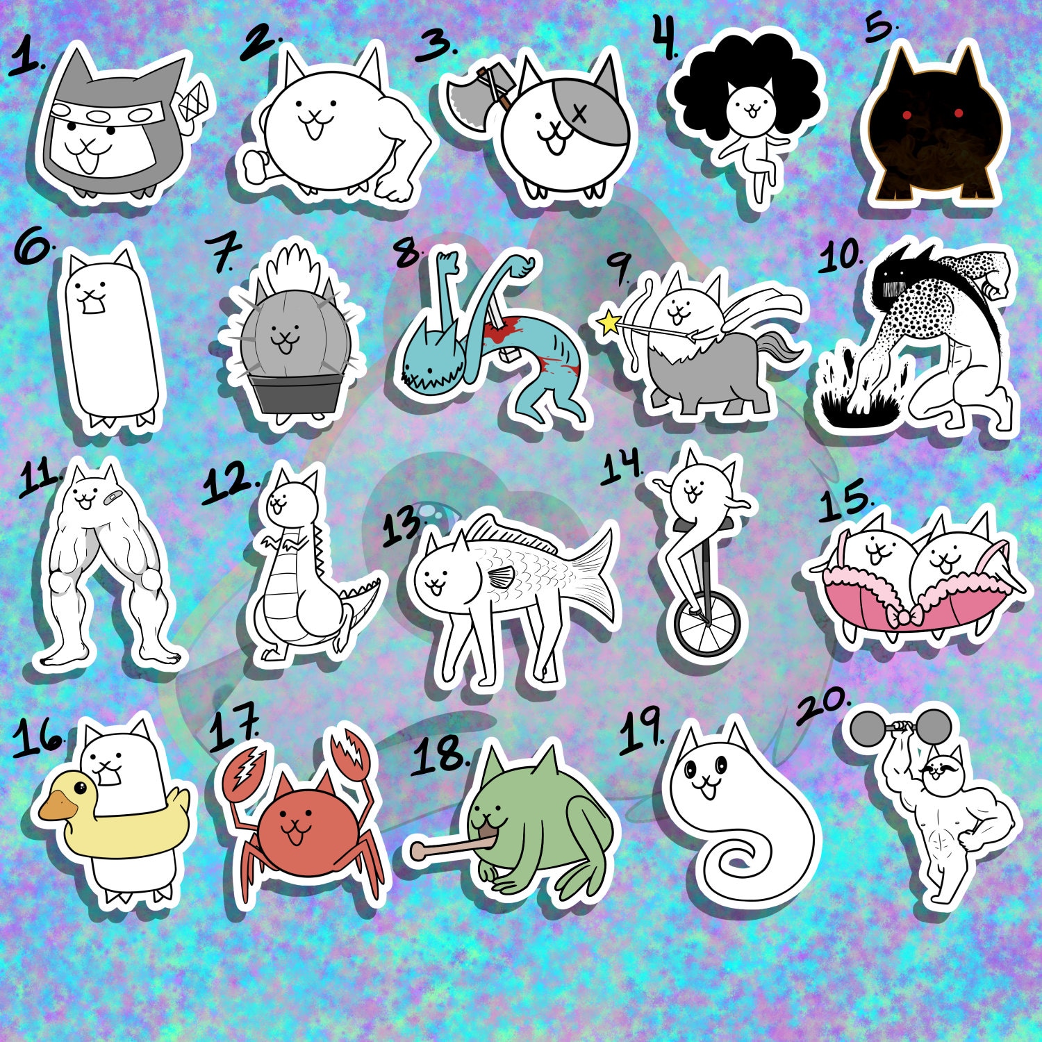 Warrior cats pattern 2 Sticker for Sale by strawbebehmod