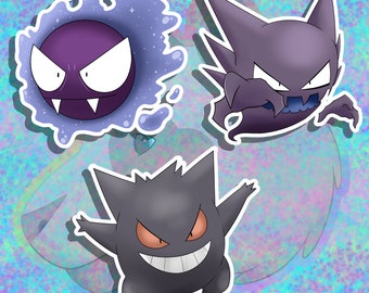¡Gastly, Haunter y Gengar variocolor!