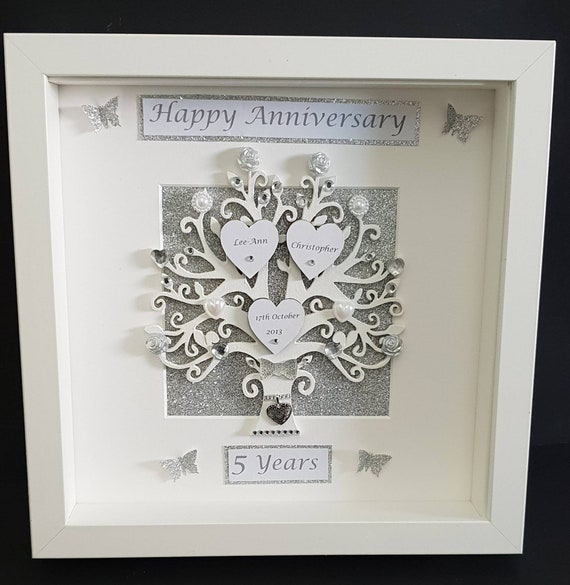 Wedding Anniversary Frame Keepsake Gift Anniversary Gift Etsy