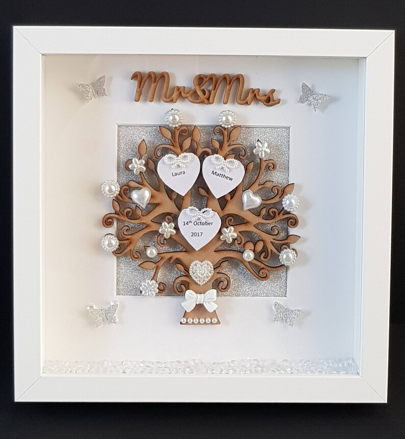 Personalised Handmade Wedding Frame Wedding Frame Keepsake. Wedding Gift