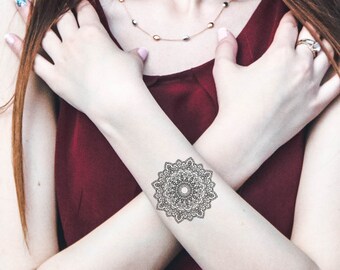 Mandala Tattoo, Mandala Temporary tattoo, Bohemian tattoo, Boho tattoos temporary. Mandala Tattoo, Mandalas Bohemian tattoo, Fake Tattoos