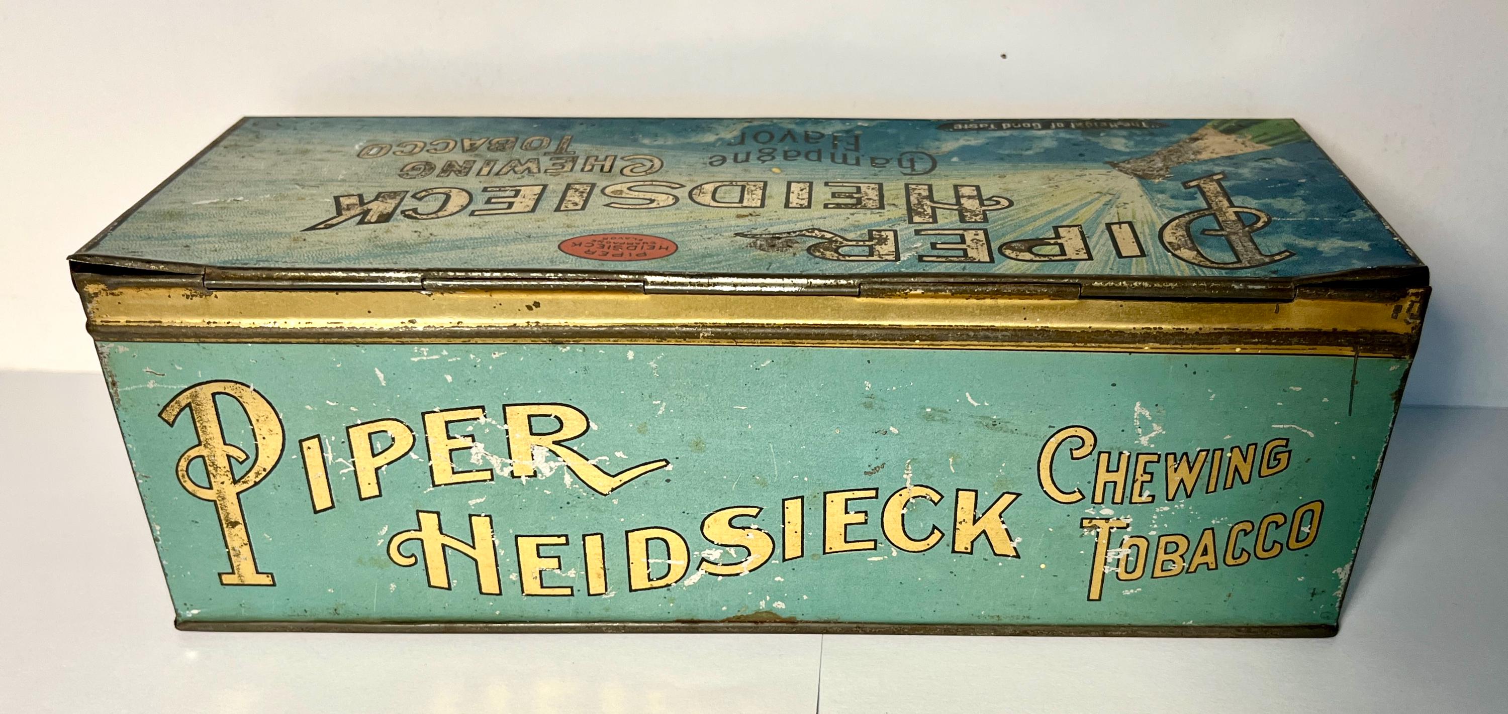 Vintage Piper Heidsieck Chewing Tobacco Tin, Champagne Flavor