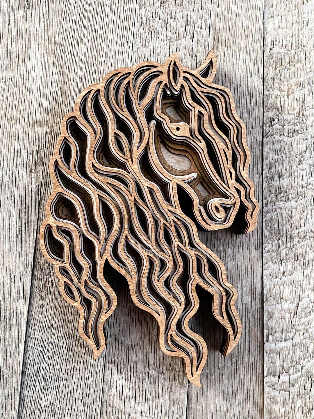 Wood Horse Wall Art Etsy