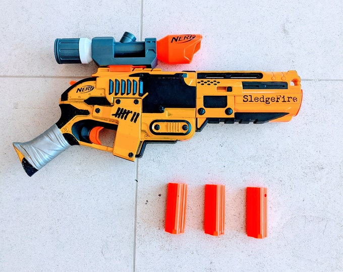 Modified Nerf Sledgefire Blaster From Pdk Films 49 Etsy