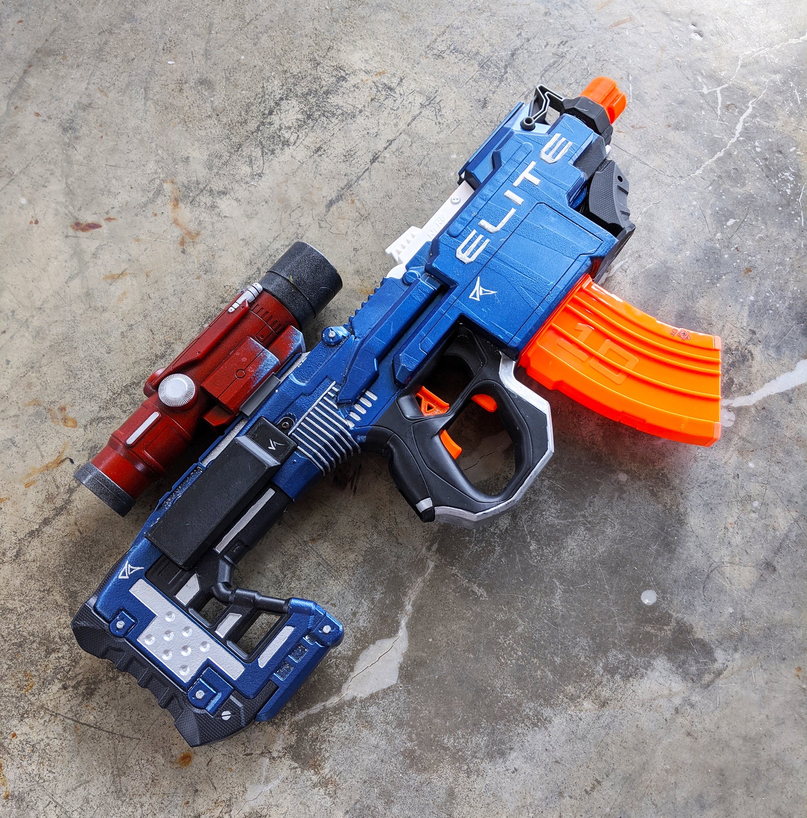 Modified Nerf Hyperfire Blaster from PDK Films 25 Etsy