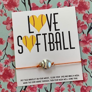 Regali per softball; Bracciale dei desideri; Bracciale da softball; Regalo per la squadra di softball; Corda; Regali per softball per ragazze; Festa di squadre sportive; Alla rinfusa; Allenatore