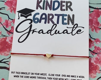 regalo para la escuela de niños; Tarjeta de Graduación; Pulsera de deseos; Jardín de infancia; Regalo de graduación; Favores de fiesta de graduación; Regalos de graduación de jardín de infantes