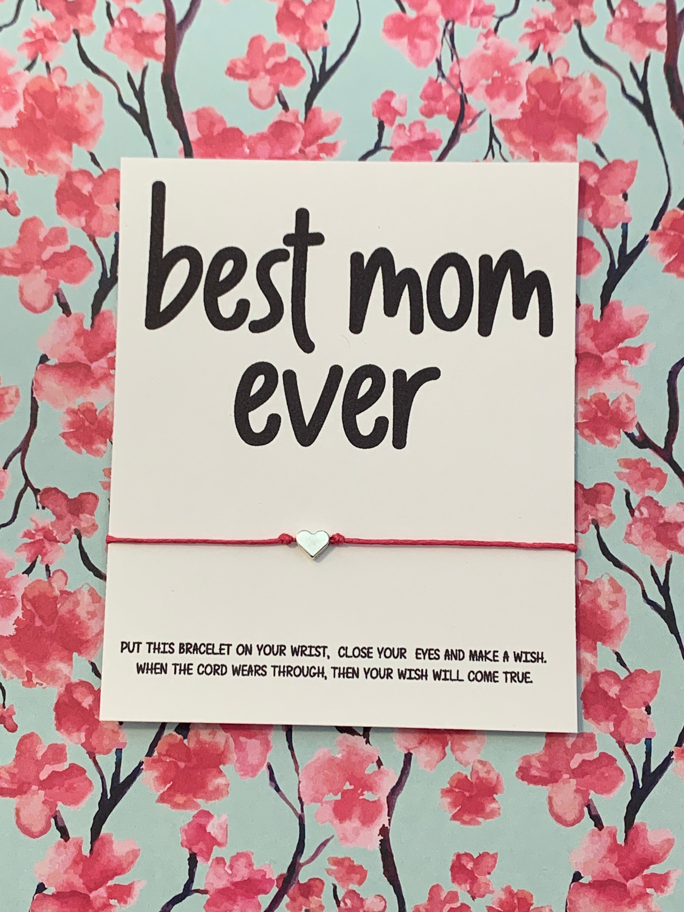 Mother's Day Wish Bracelet -gift for Mom - Mothers Day String Bracelet ...
