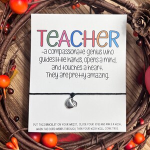 Teacher Appreciation Gift; Wish Bracelet; Teacher; Preschool Teacher; Nursery Gifts; Unique Teacher Gifts; Nursery Gifts; Teacher Helper