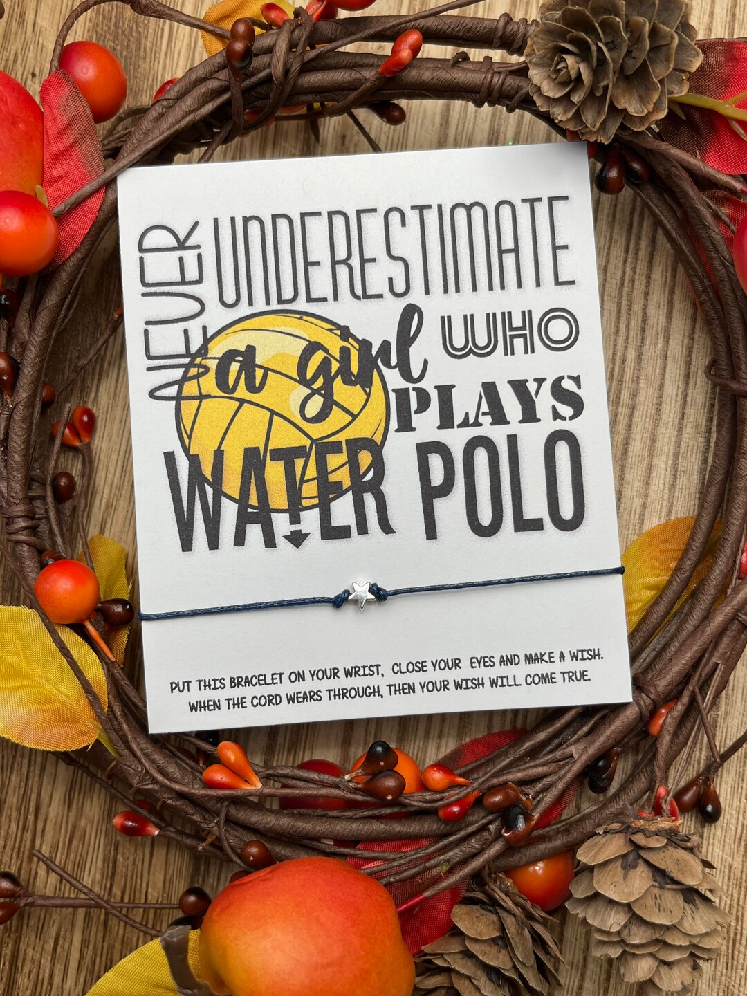 Wish Bracelet Gifts, Water Polo Gifts for Girls, Waterpolo Gifts for