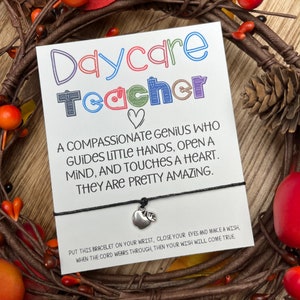 Faculty Appreciation Gifts; Wish Bracelet; Teacher; Preschool Teacher; Nursery Gifts; Unique Teacher Gifts; Daycare Gifts; Teacher Helper