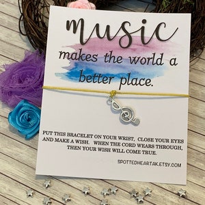 WISH Armband -Sterne Sterne, wünschen heben, inspirieren, Message-Karte, Musiknote, Lebens-Zitate, Erfahrungen, Stimme des Liedes, Liebhaber, Höhen