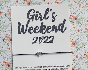Fun Girls Getaway Gift; Girls Trip; Custom Girls Weekend; Wish Bracelet; Girls Road Trip, Wish Bracelet; Girls Weekend Gift; Getaway Weekend