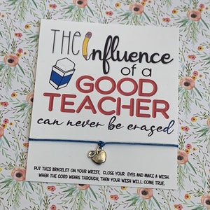 Teacher Appreciation Gift, Teacher Gift, Back To School, Back To School Gift, First Day Of School, Wish Bracelet Favors, Wish Bracelet