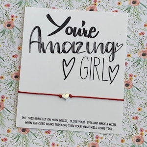 Wunsch Armband, Youre Amazing Girl, Girl Power Armband, feministisches Armband, Feminist, Empowerment Armband, Inspirational Geschenk, Geschenk für Mädchen