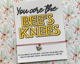 Bee la monnaie, genoux vous êtes les abeilles, bracelet bourdon, fête des abeilles, bracelet souhaits d'abeille, cadeau de motivation pour moins de 5 ans, cadeau inspiration