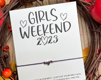 Fun Getaway Weekend; Girls Getaway Gift; Girls Trip; Custom Girls Weekend; Wish Bracelet; Girls Road Trip, Wish Bracelet; Girls Weekend Gift