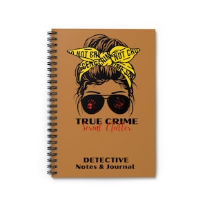 True Crime Serial Chiller Spiral Notebook - Ruled Line | Journal | Gift for true crime fans | 118 page spiral | Graphic cover