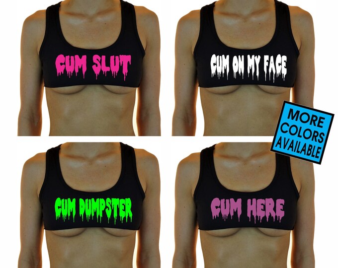 CUM Cut Off Tank Top Crop Top Shirt Womens Sexy Hot Belly Stomach Under Boo...