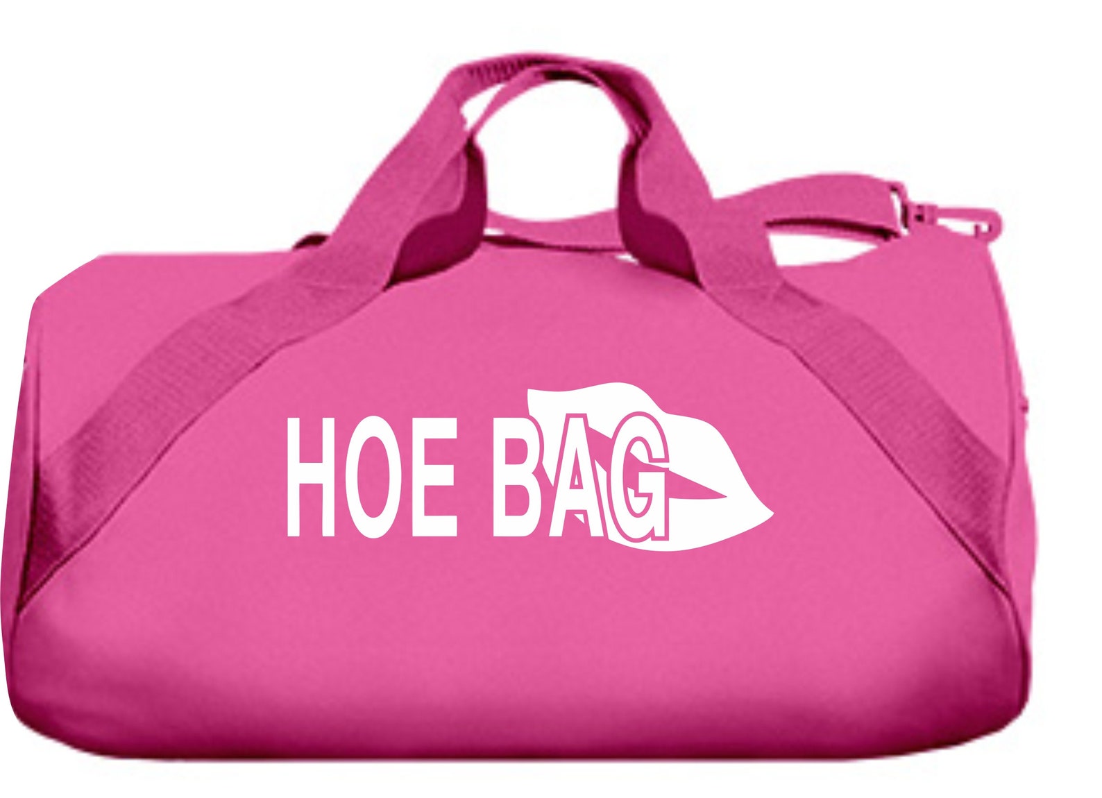 HOE BAG Duffel Gym Barrel Hot Pink Black White Strip Club Etsy