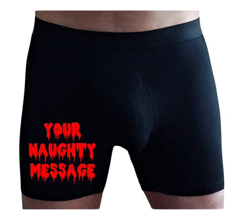YOUR NAUGHTY MESSAGE Boxer Briefs Men's Underwear Crotch Etsy