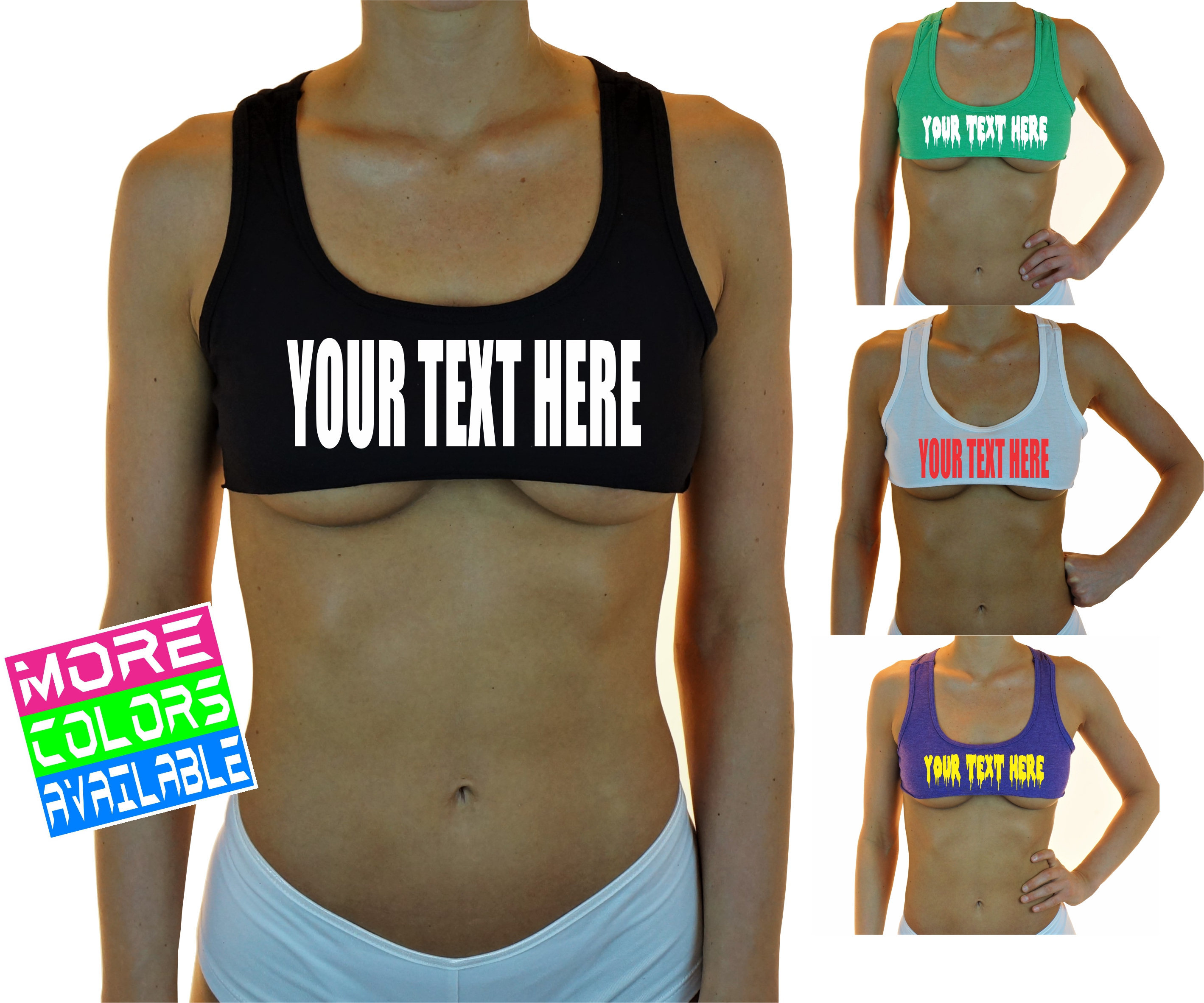 YOUR TEXT HERE Cut off Tank Top Crop 