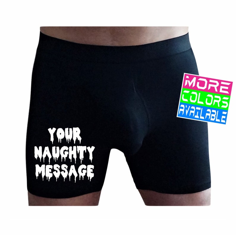 YOUR NAUGHTY MESSAGE Boxer Briefs Men's Underwear Crotch | Etsy