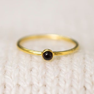 Petite Garnet Gemstone Ring for Her January Birthstone Jewelry Gift for Her Handcrafted Garnet Ring for Women’s Jewelry Gold Garnet Ring