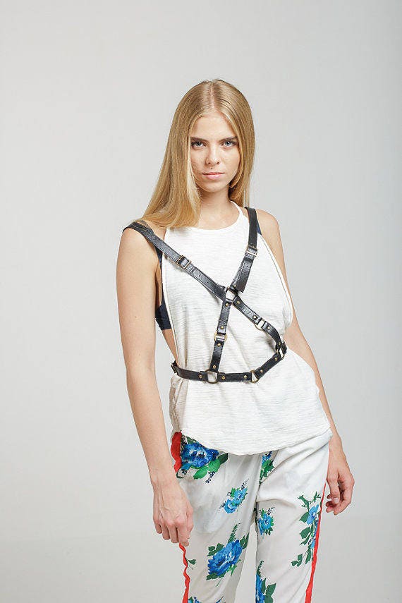 Fashion harness leather body harness Etsy