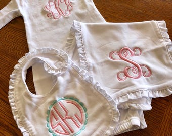 Monogram baby girl | Etsy