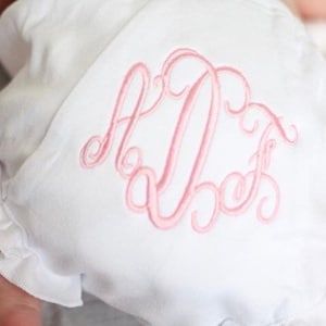 Monogrammed Baby Girl Bloomers - Monogrammed Bloomers - Monogrammed Diaper Cover - Baby Shower Gift - Baby Photos - Bloomers - Diaper Cover