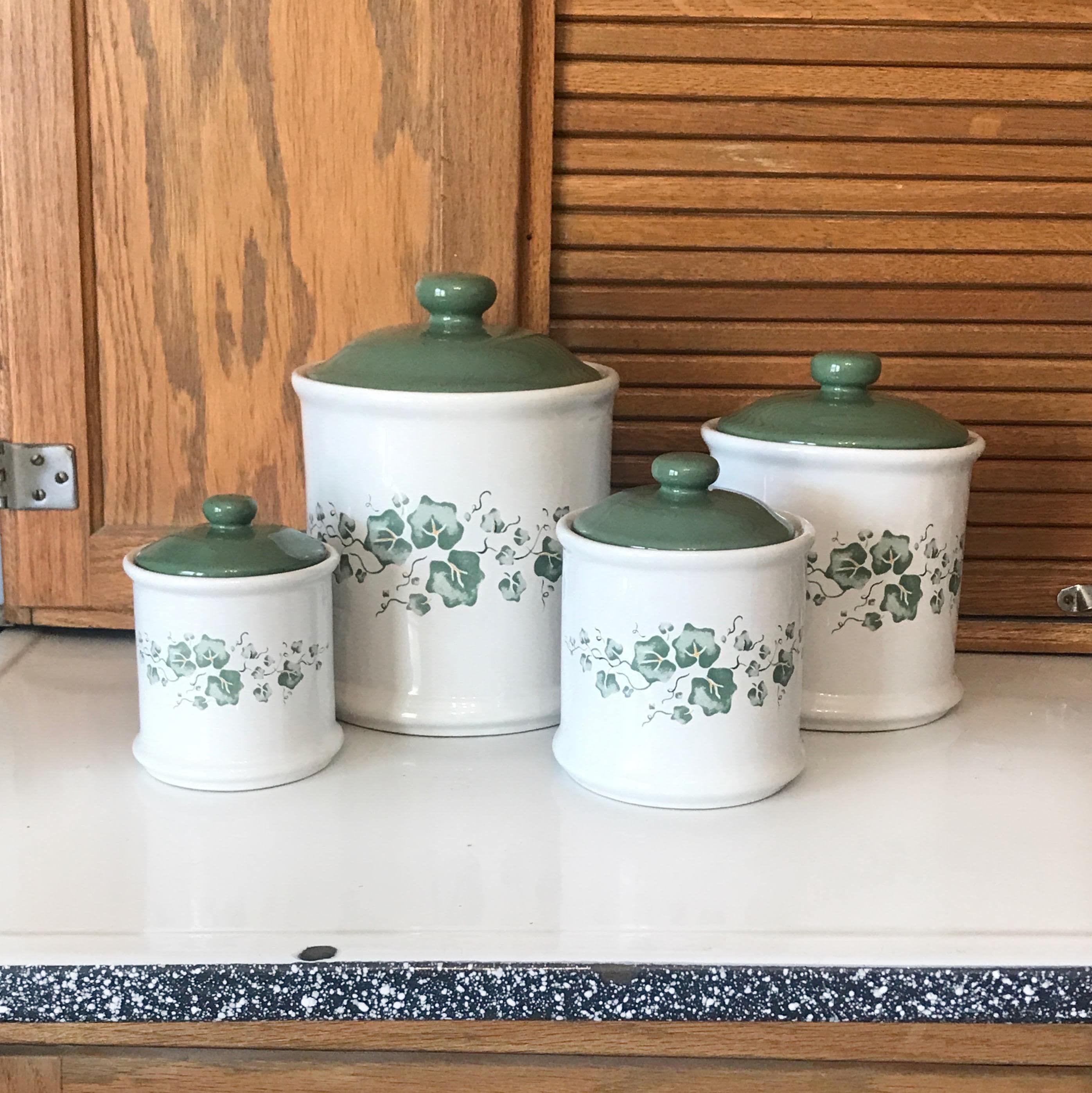 Vintage Corelle Callaway Ivy Canister Set of 4 - Jay Imports - Etsy
