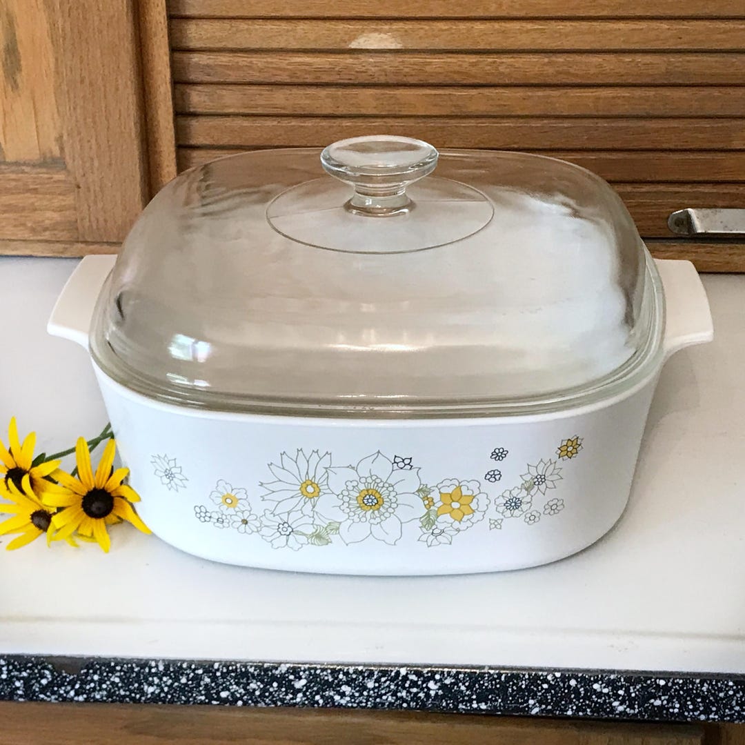 Vintage Corningware Floral Bouquet Casserole Dish With Lid - 4 Qt. - A ...