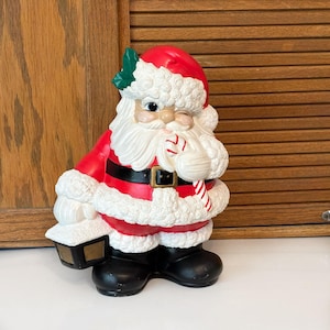 Vintage Ceramic Large Winking Santa Claus - Atlantic Mold Hobby Ceramics - Holiday Santa Decor