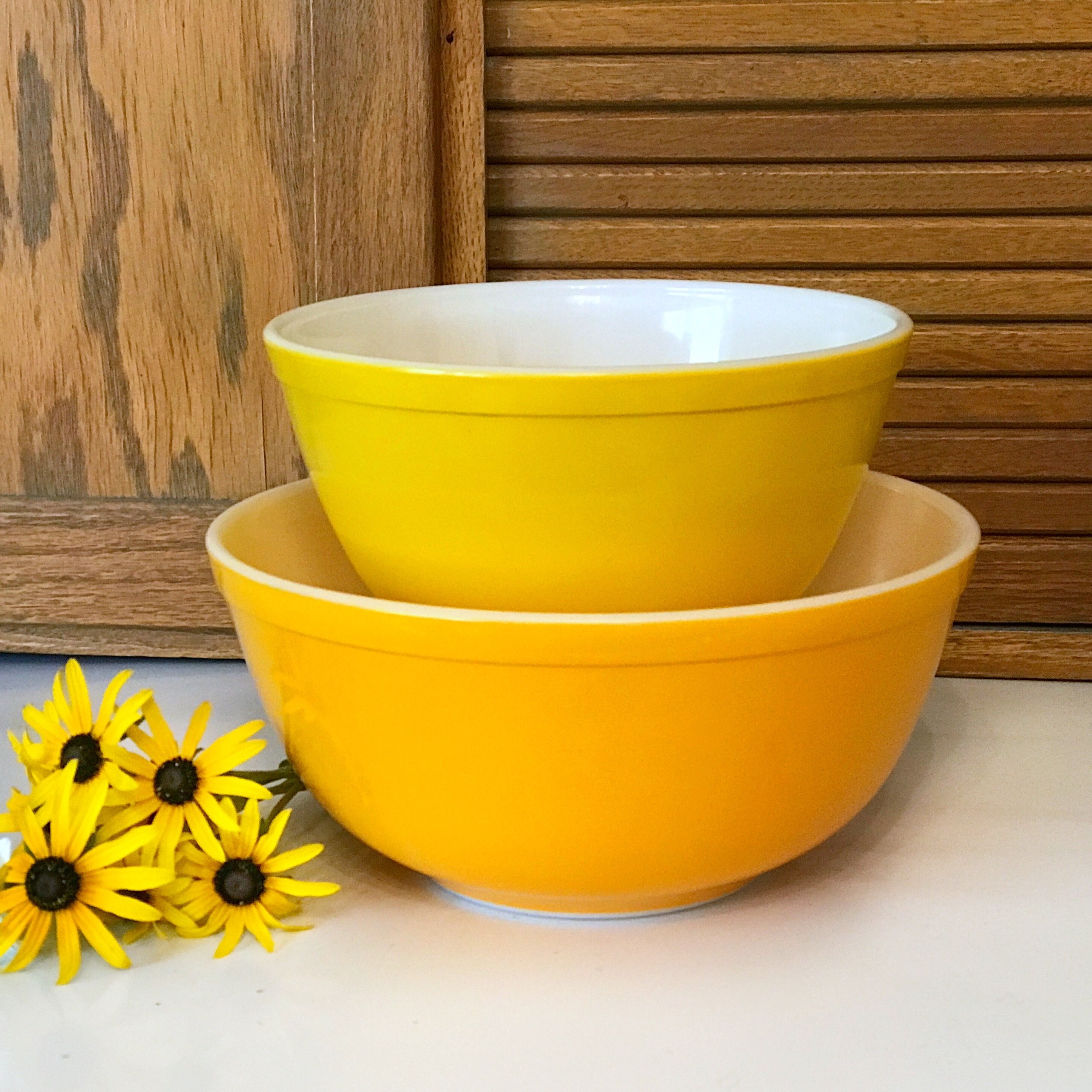 Serving Bowls Nesting Bowls Vintage Yellow Pyrex Bowl Set Vintage