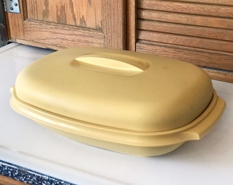 NEW Vintage Style Tupperware Orange Meals In Minutes Microwave Veggie Steamer 
