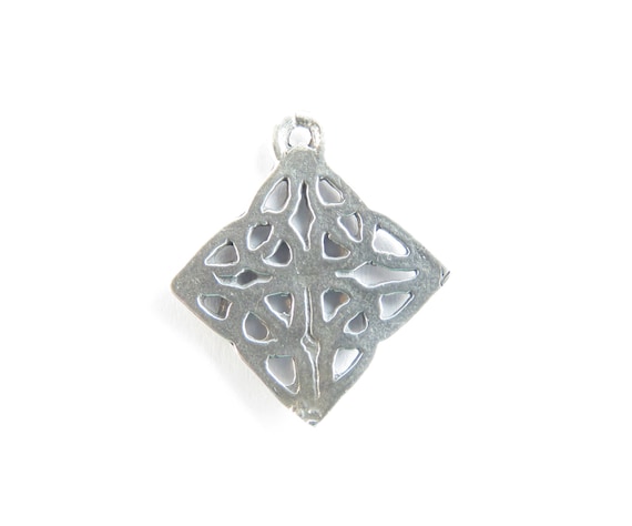 22mm x 12mm Solid 925 Sterling Silver Antiqued Celtic Knot Pendant